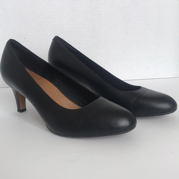 Clarks Shoes - Clarks Black Leather Heels